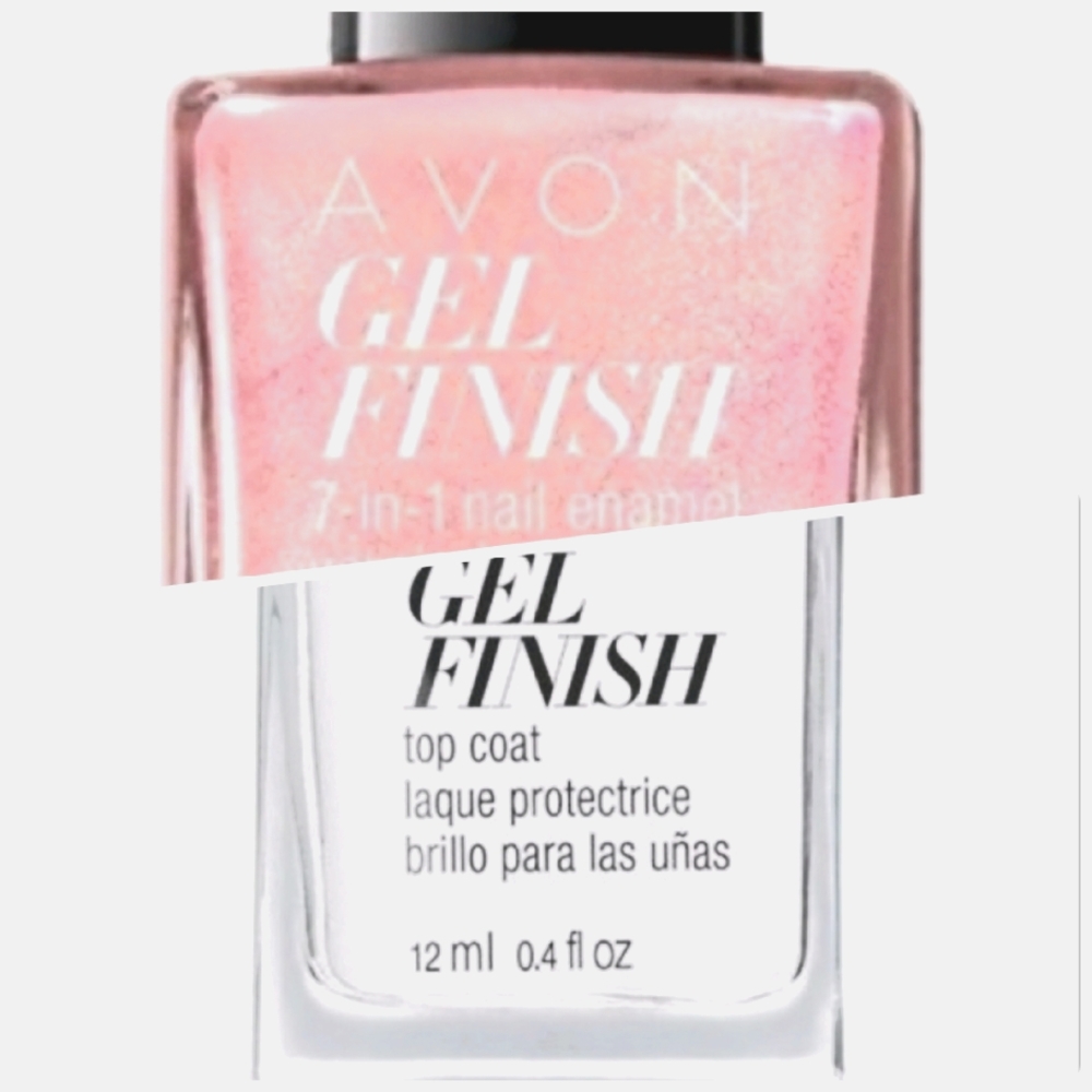 Perfec set Avon Dazzle Pink Nail Polish and Gel Finish Top Coat New